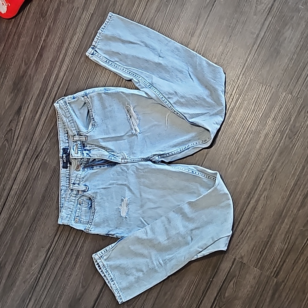 distressed mom jeans